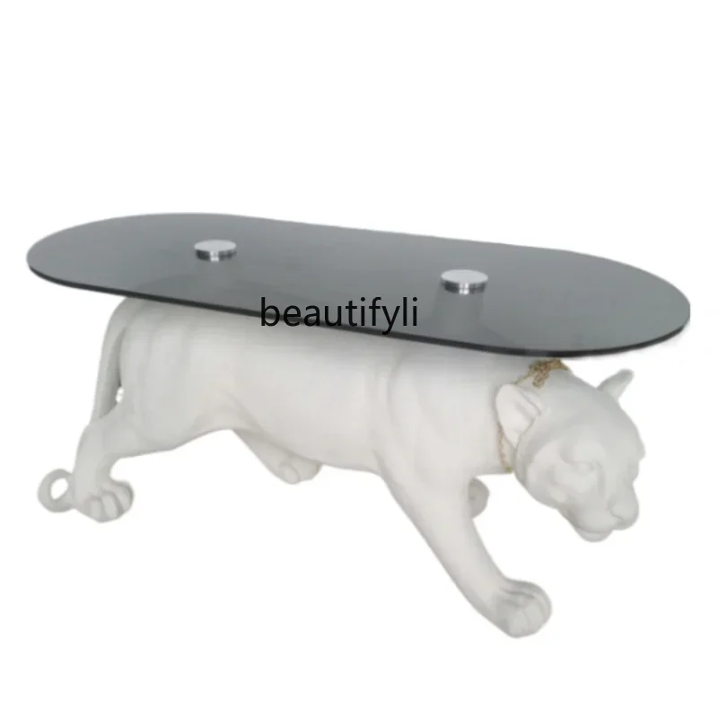 Modern Minimalist Leopard Coffee Table Designer Fiberglass Animal Designs Coffee   Home Living Room Balcony Side Table