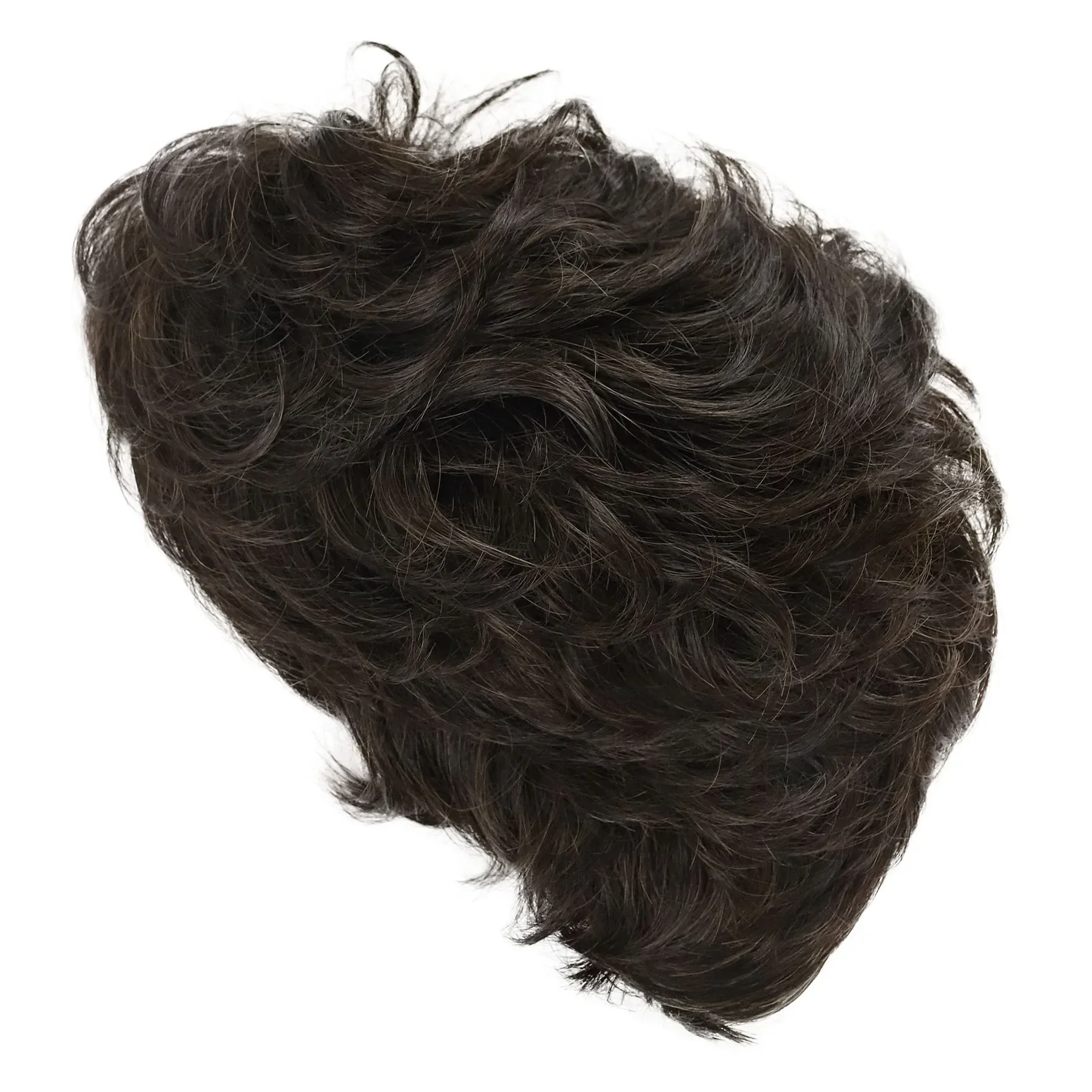 باروكات صناعية قصيرة مجعدة للرجال شعر بني داكن مع غرة رجل أسود تصفيفة الشعر الطبيعي شعر مستعار للرجال كوسبلاي يومي للأب