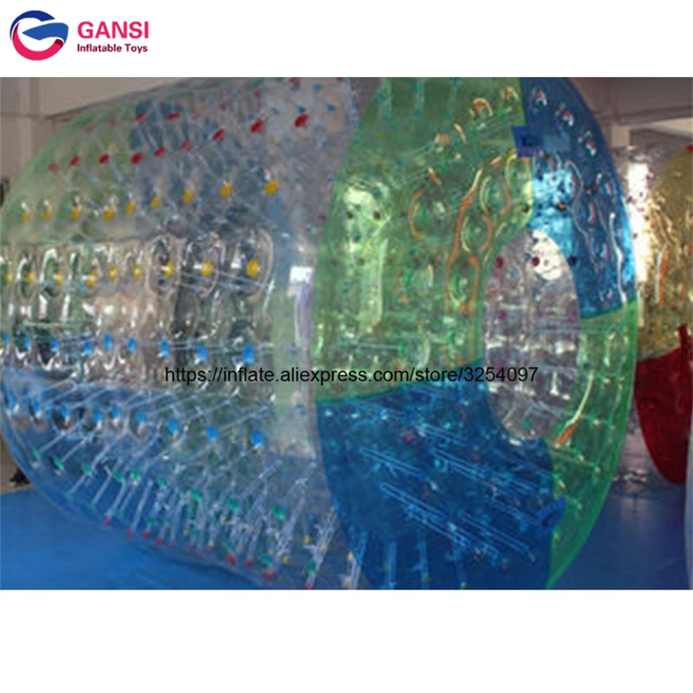 Colorful Transparent Durable PVC Inflatable Roller Water Rolling Ball Cylinder Zorb Rollers s