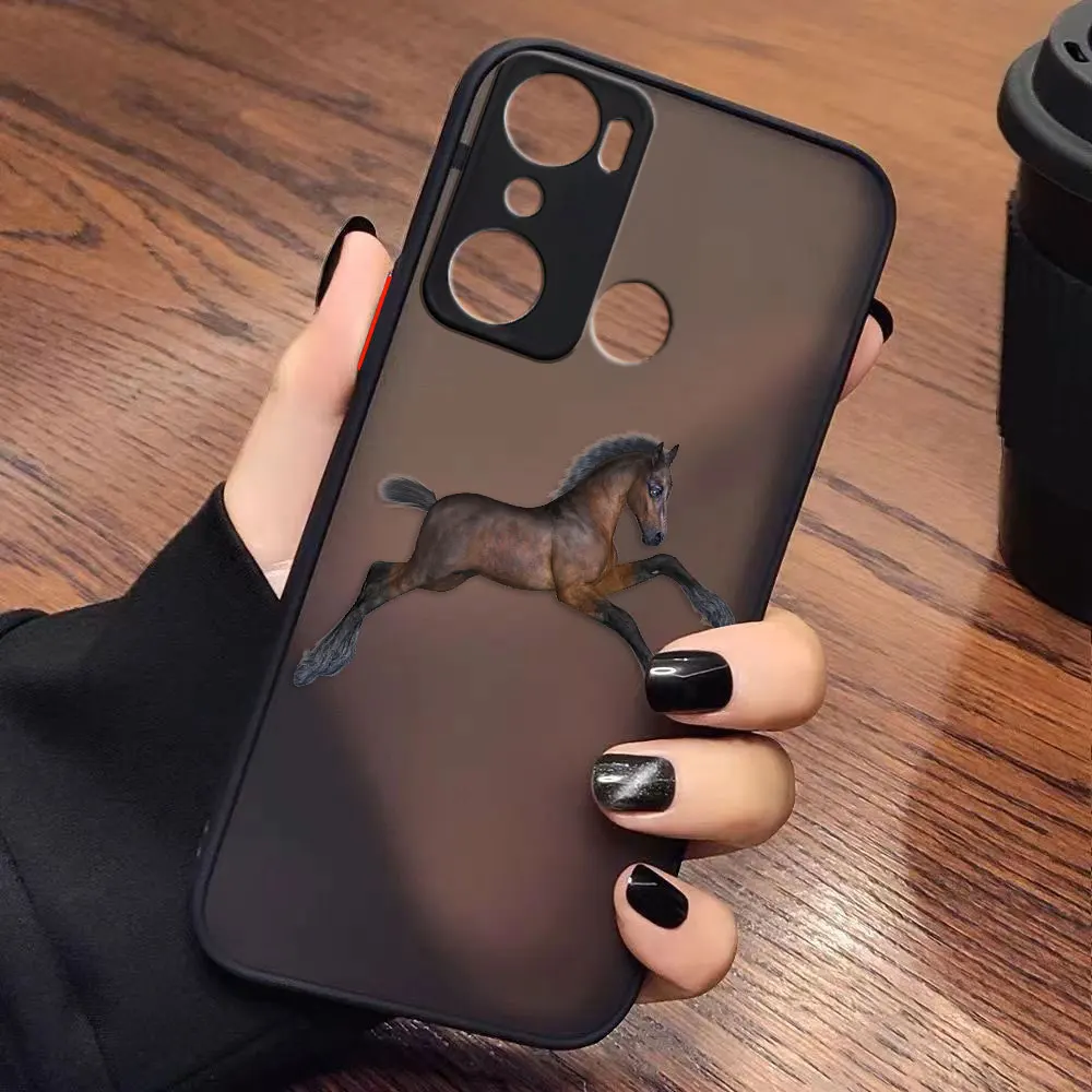 Shen Jun's Pony Horse Matte Phone Case for infinix HOT 20I 12 12I 11 11S 10 10I 10S PLAY 9 8 Pro POVA 3 CAMON 15 17P Case Funda