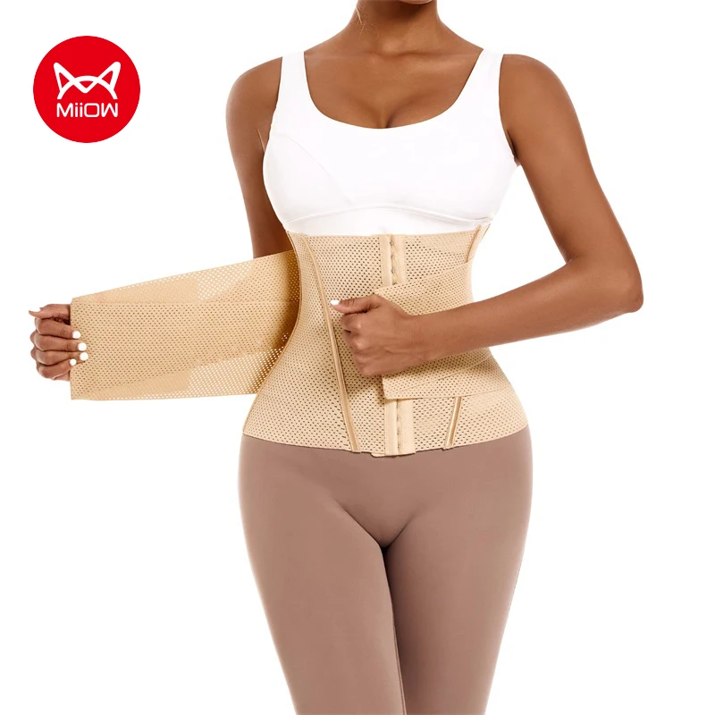 MiiOW Sexy Women\'s Shaper Breathable Mesh Slimming Corset Bodysuit for Women Waist Trainer Corset Women Shaperwear Workout Belt