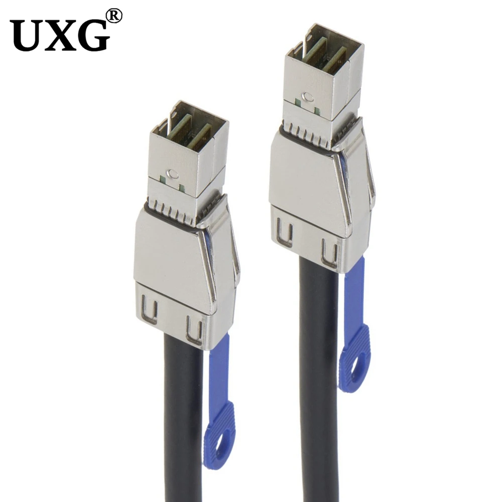 Kabel data koneksi eksternal, 5M 3M HD Mini SAS SFF 8644 ke Mini SAS SFF 8644 kabel eksternal 12Gbps komputer kecepatan tinggi server