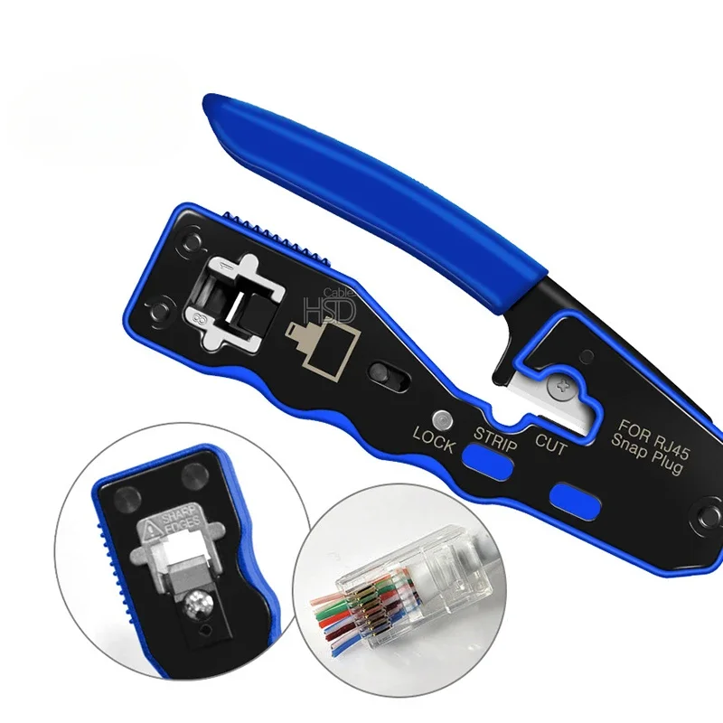 

Pass Through Eazy RJ45 Tool Pass Thru Crimper Tool OEM Factory Eazy RJ45 Crimping Tool crimping pliers