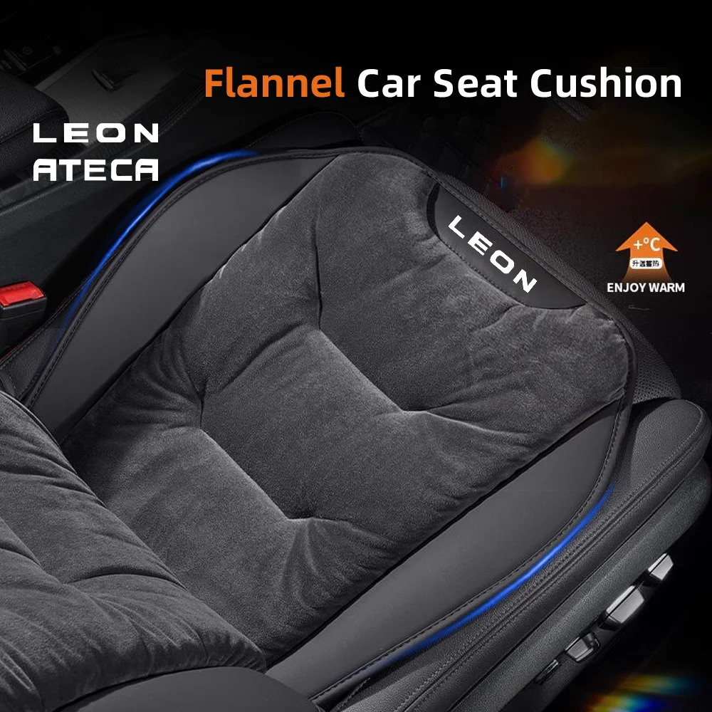 

Для Seat Leon Mk2 Mk1 Mk3 Ateca фланелевой чехол на автомобильное сиденье, зимняя теплая плюшевая подушка для переднего/заднего сиденья автомобиля, аксессуары для салона автомобиля