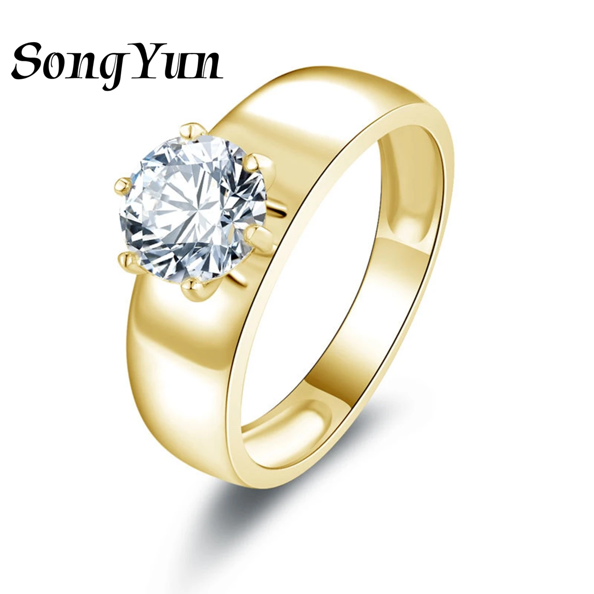 

SY Luxury Jewelry 925 Silver Hexagonal Zirconia Wide-Face Ring Is A Niche Ring With Everything Fashionable
