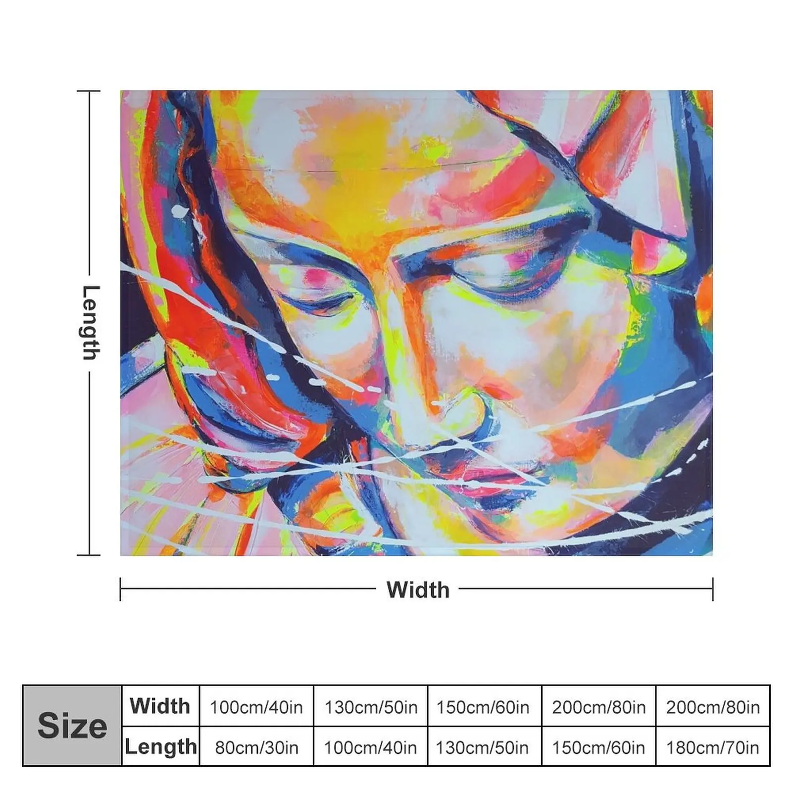 La Pieta inspirée de Michel-Ange Artpainting Throw Blanket Decoratives Moving Large for winter Blankets