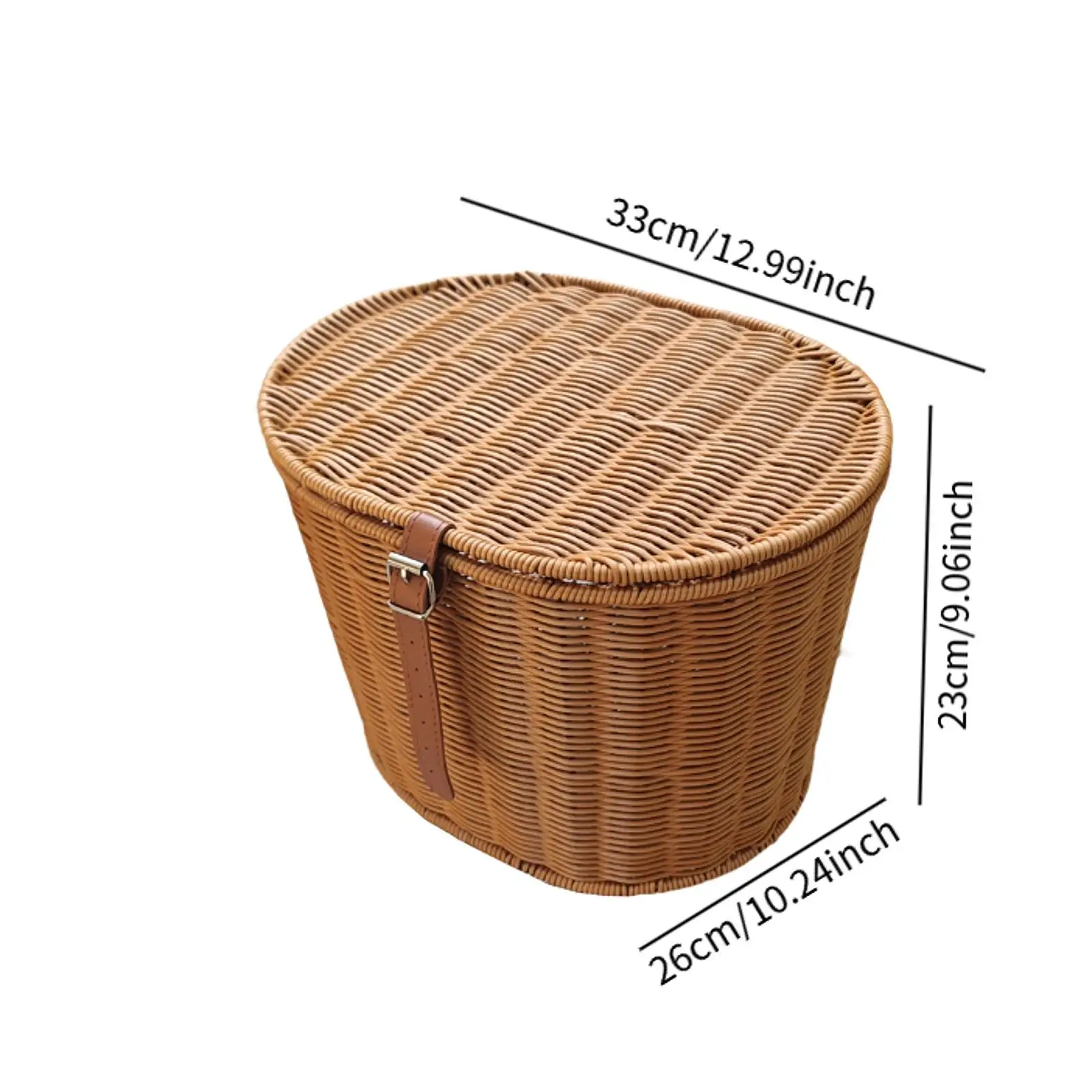 سلة دراجة أمامية للفتيات والنساء سلة دراجات متعددة الوظائف منسوجة يدويًا