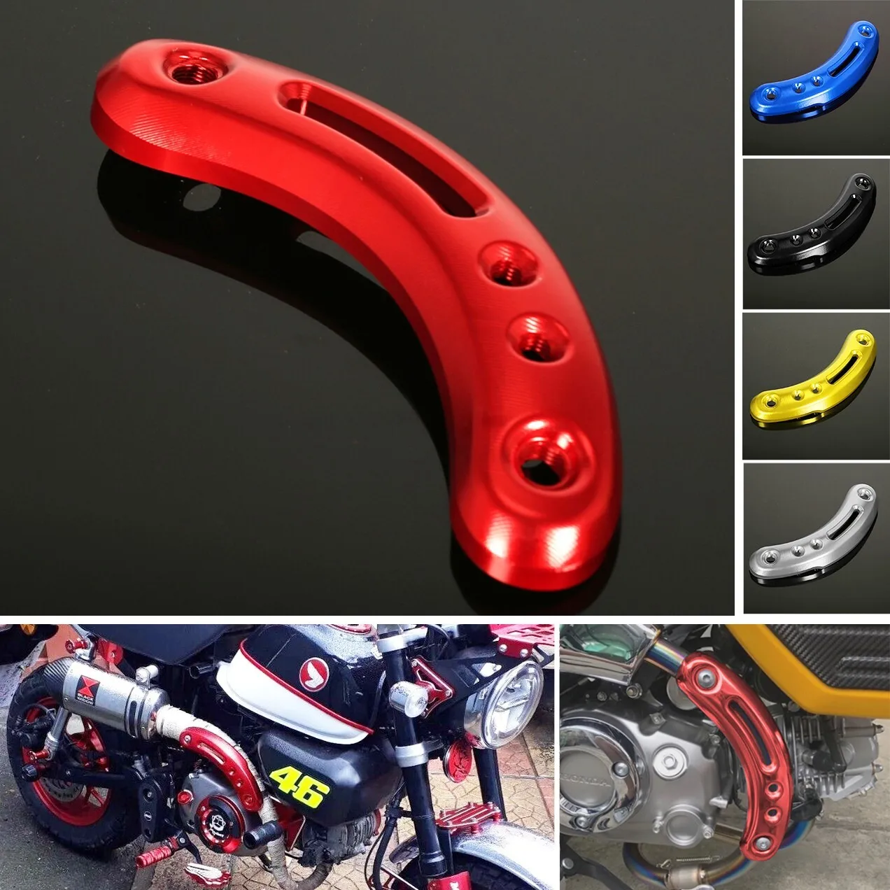 

CNC Muffler Pipe Cover Guard For Honda Monkey 125 Z125 JB02 JB03 2019-2024 CNC Muffler Pipe Cover Guard