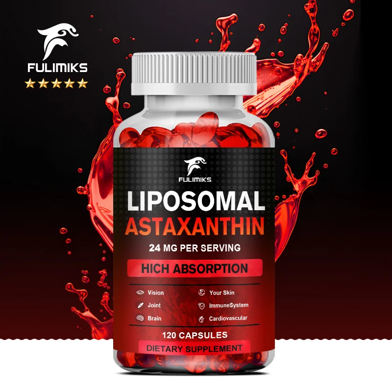 

Astaxanthin Capsules 24 Mg Promotes Cardiovascular & Accelerates Metabolism Supporting Eye, Joint & Skin, Immune System Health