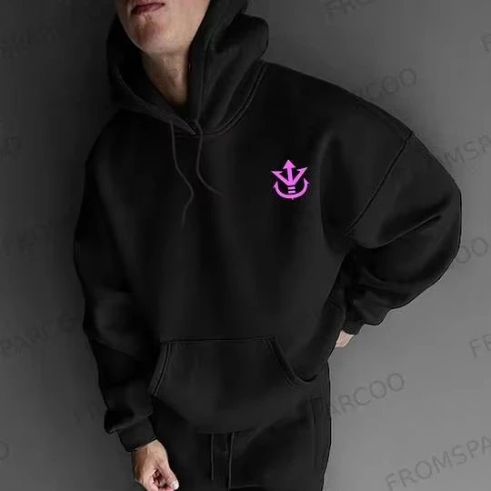 ドラゴンボールアニメコブランドメンズパーカー2025秋冬新作ストリートヒップホップY2Kトレンドカジュアルルーズ親子セータートップ