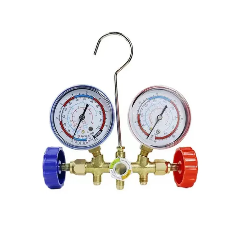 

536 Fluorination Meter Automotive Air Conditioning Fluorination Pressure Resistant Explosion proof Refrigerant Dual Gauge Valve