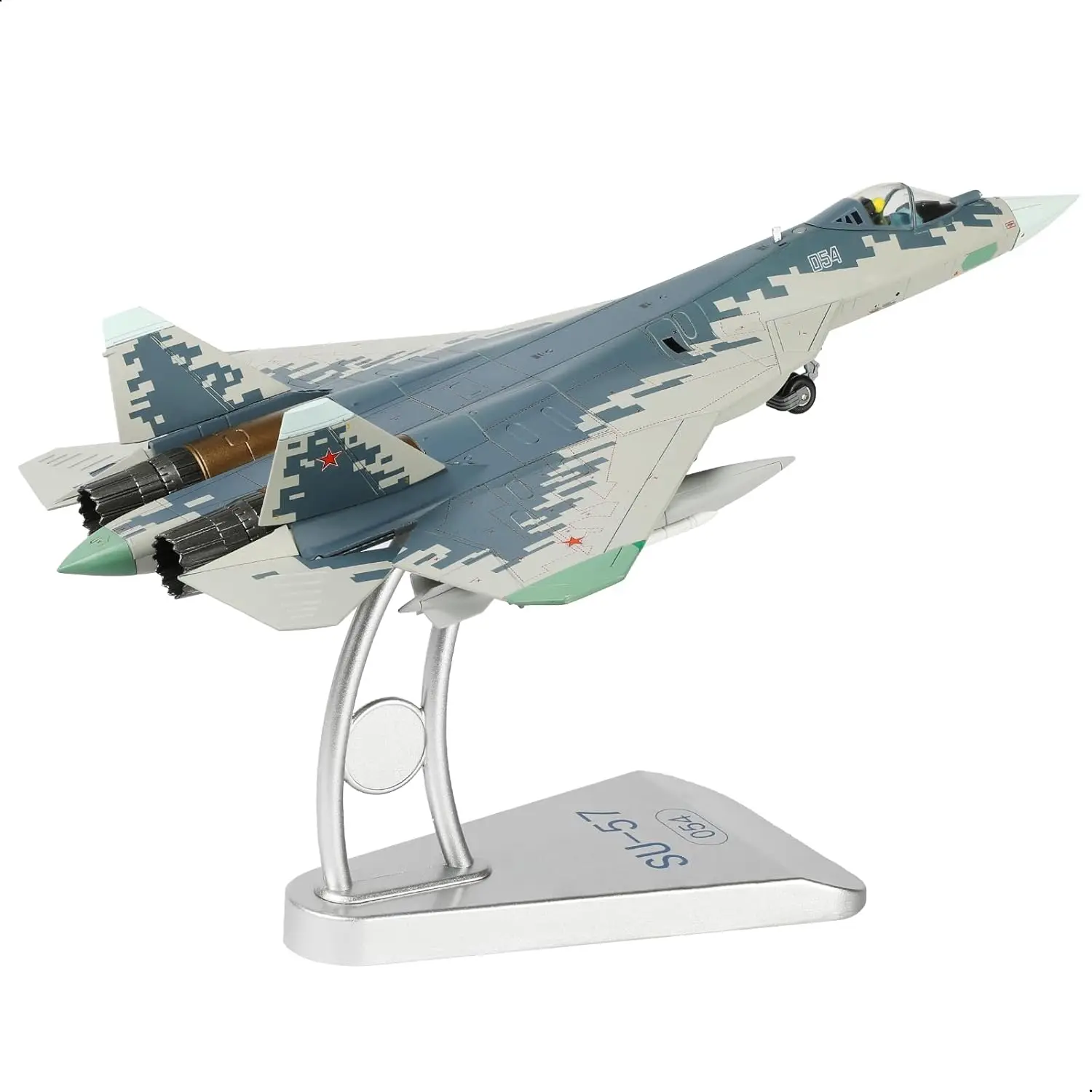 

Sukhoi SU-57 Felon 1/72 Diecast Metal Aircraft Model Kit Russian Fifth Generation Fighter Alloy Pre-Build Military Airplane for