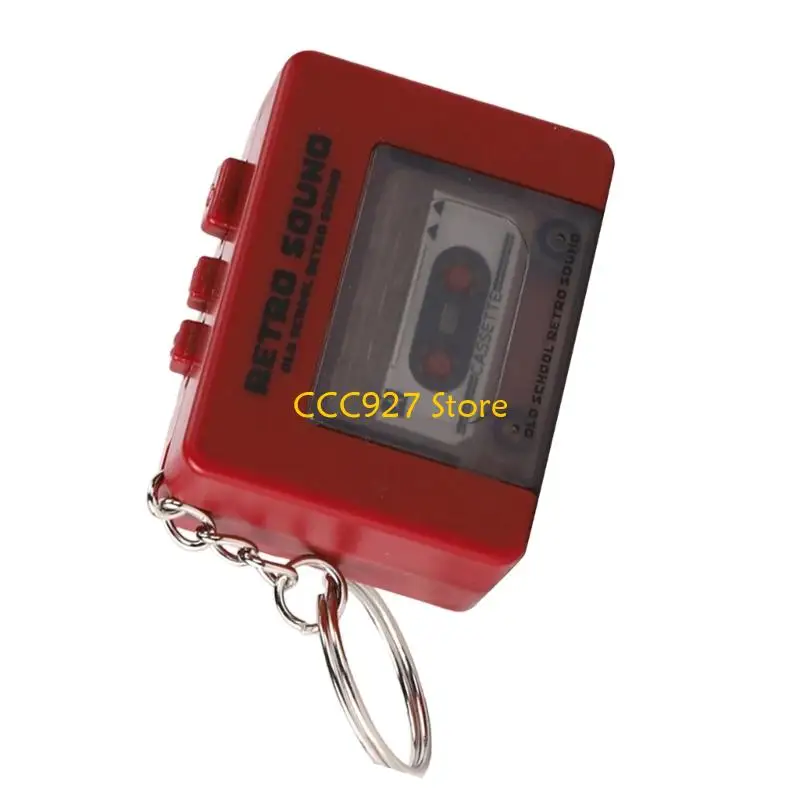 B03F Vintage Miniature Player Keychains Portable Music Box Accessory para mochilas