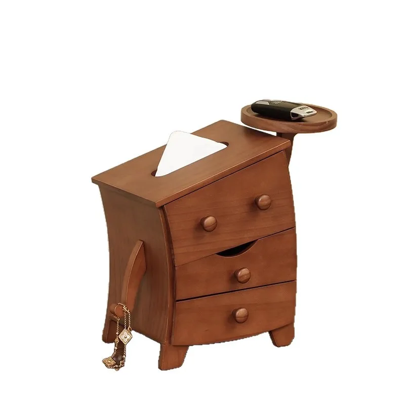 

Cute styling entrance desktop storage box, solid wood tissue box