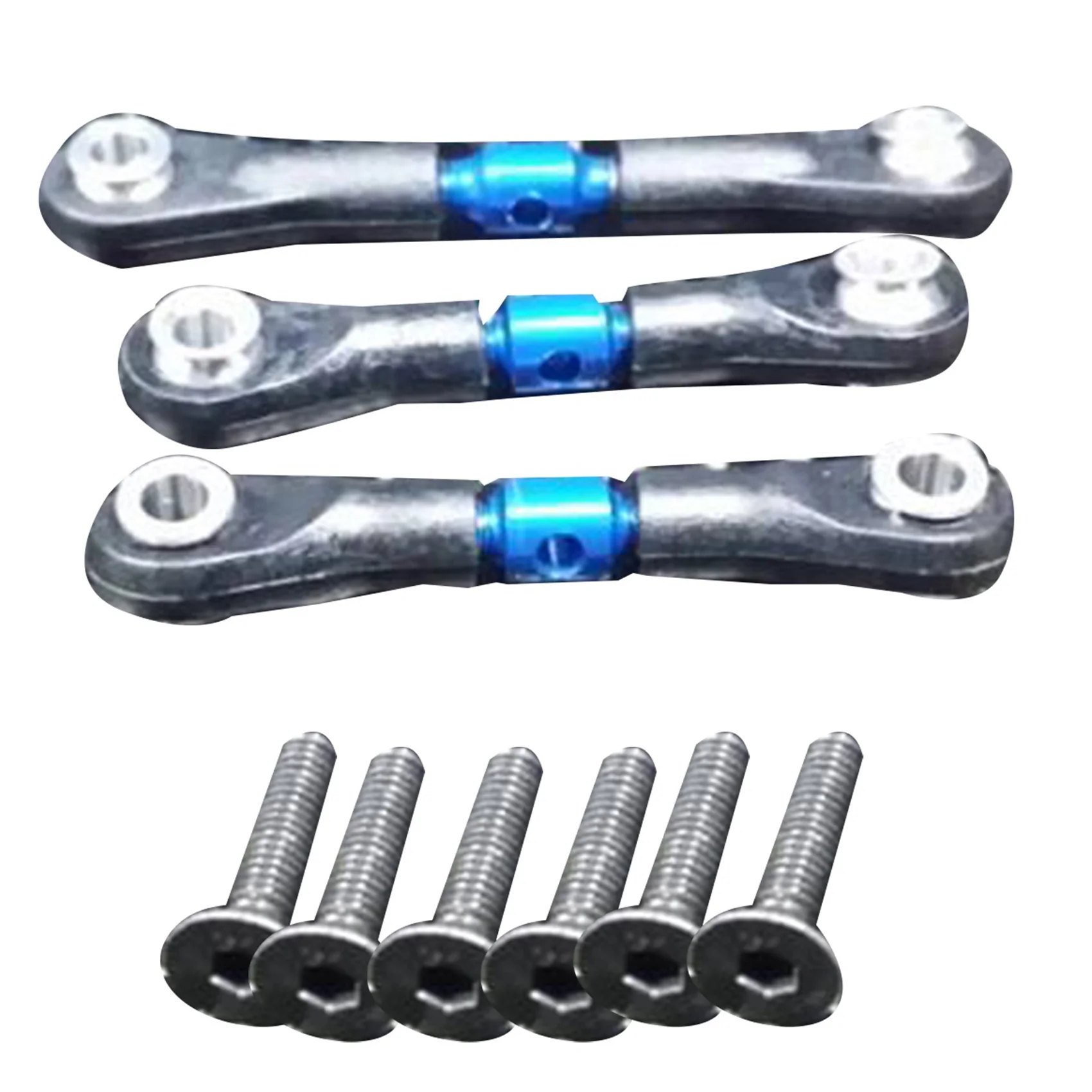 9 pezzi tirante sterzo in metallo biella per Tamiya TT02 TT02T 1/10 RC accessori ricambi auto, blu
