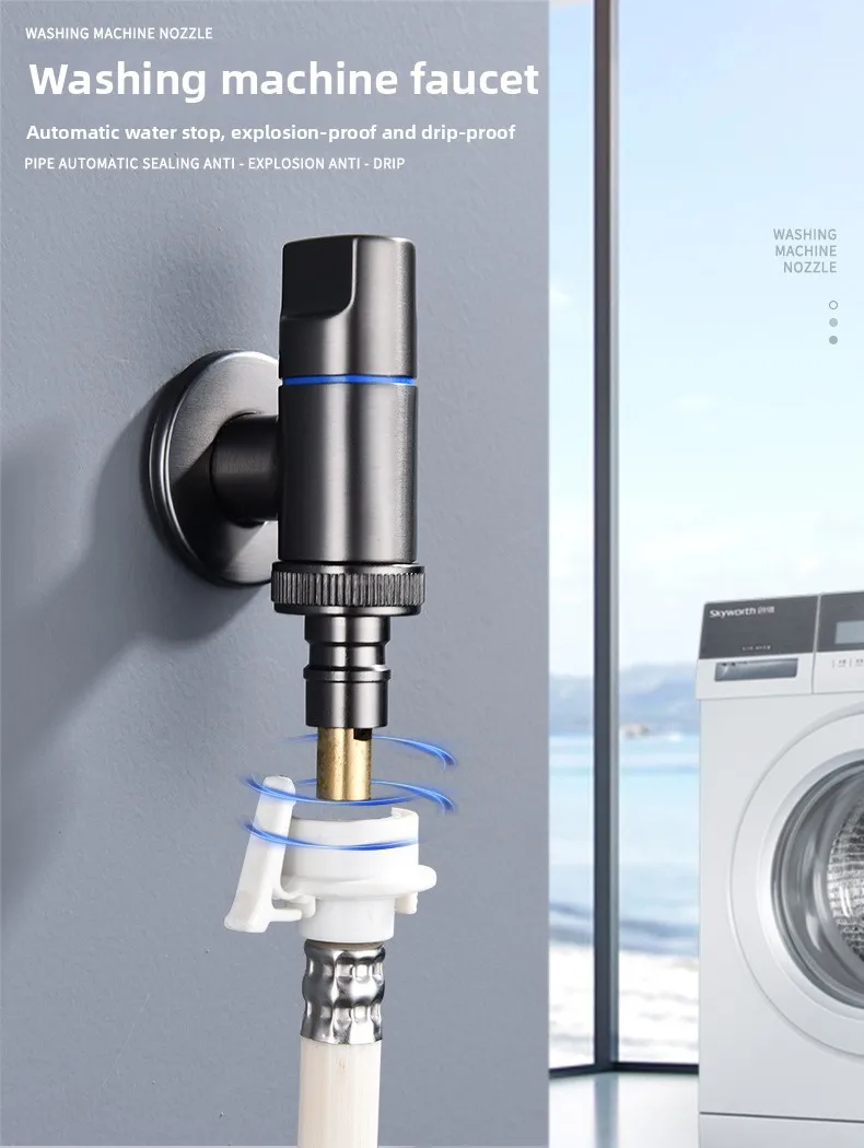 

Черный латунный удлиненный уличный садовый смеситель, настенный угловой кран для ванной комнаты, прочный клапан подачи воды