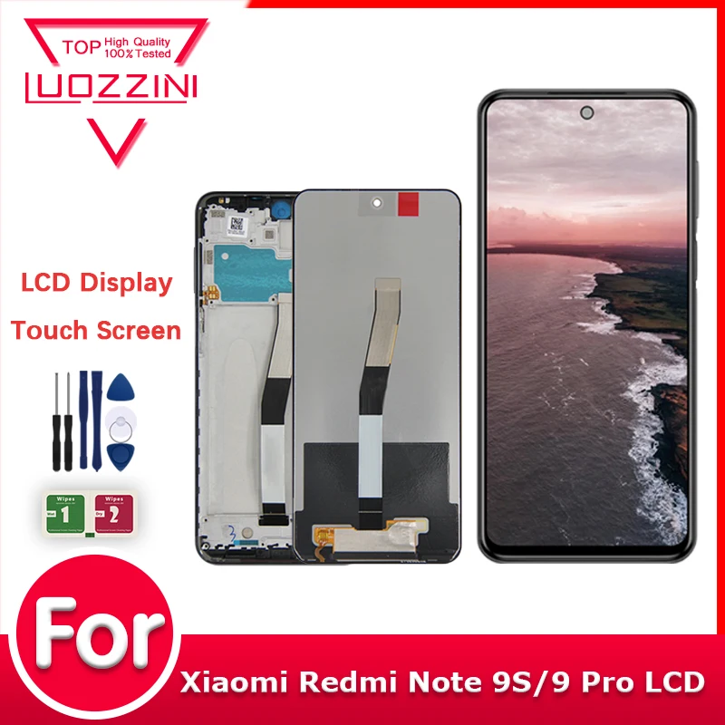 LCD For Xiaomi Redmi Note 9S/Note 9 Pro/Note 9 Max M2003J6A1G M2003J6B2G LCD Display Touch Screen Digitizer Assesmbly