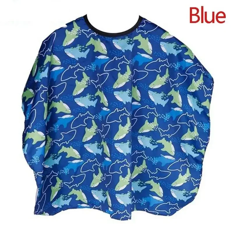 Per bambini Salon abito da taglio impermeabile per capelli Cape Nylon parrucchiere Sea Fish Patterned Barber