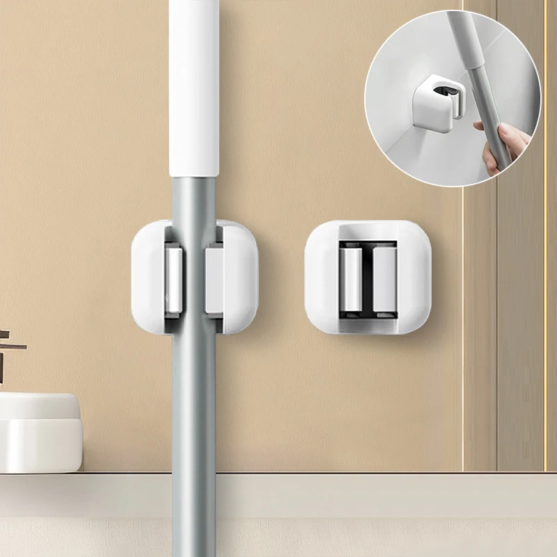 1/2/4 قطعة الحائط ممسحة حامل قصاصة الحمام لا اللكم ممسحة فرشاة حامل رف المطبخ حامل مُنظِم هوك اكسسوارات