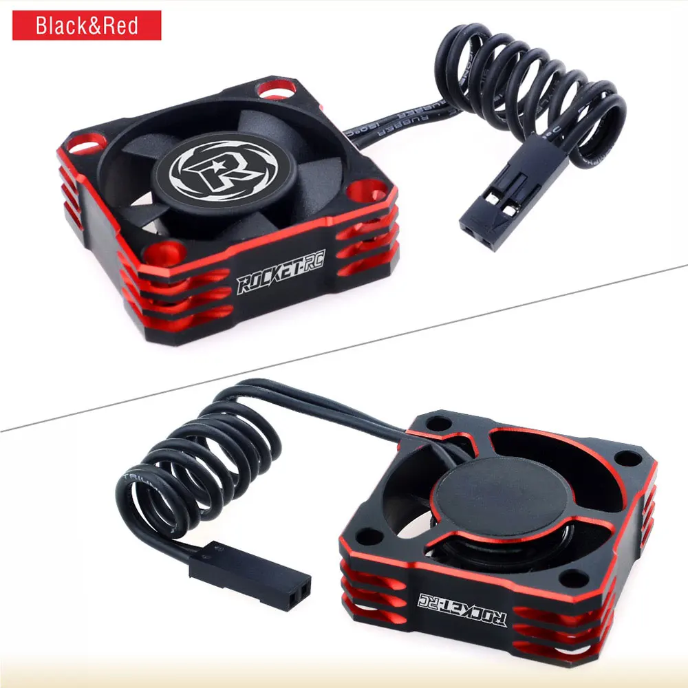 Surpass Hobby Rocket-RC 30mm 40mm 50mm 25mm 35mm Metall Lüfter für RC Auto ESC Motor Wärmeableitung-V2 Version Rot & Schwarz – Detail 8