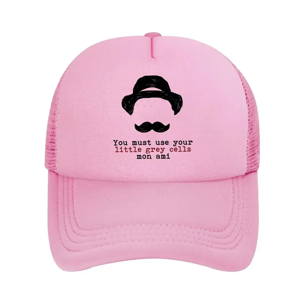Silueta con sombrero y bigote - Gorra de béisbol de malla con cita inspiradora