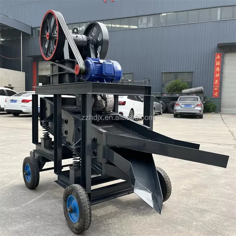 【Best-selling】 Small Mobile Jaw Crusher Engine Powered Bottom Jaw Crusher In Vibration Screening African Hot Stone Crushe