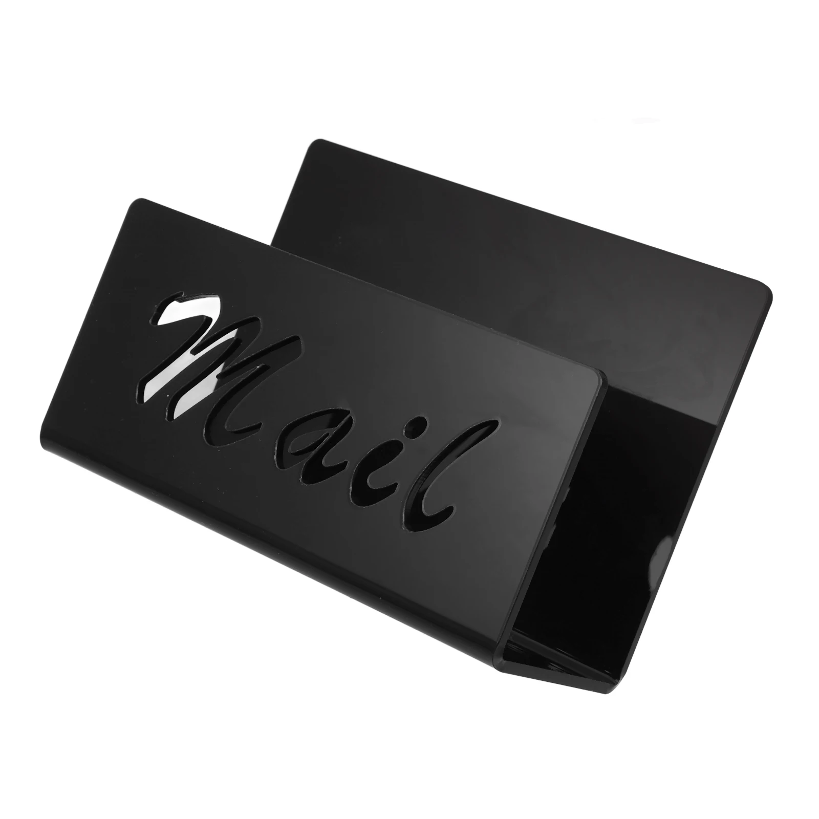 

Document Organizer Desktop Envelope Sorter Accessories Black Acrylic Letter Holder for Office