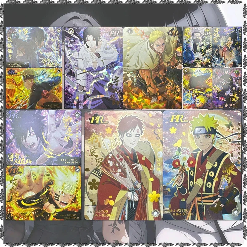 Anime NARUTO Rare PR Gaara Hatake Kakashi Uchiha Sasuke Uzumaki Naruto Desktop Game Collectible Card Christmas Birthday Toy Gift