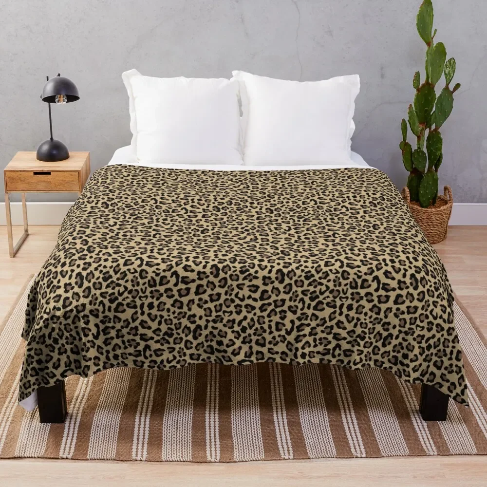 

Brown Cheetah Print Throw Blanket Nap decorative Blankets