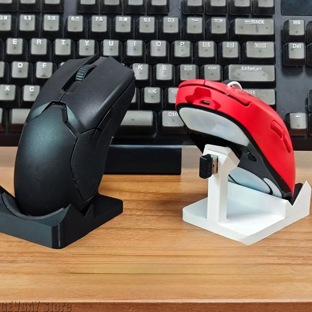 NEW 3D Printed Mouse Display Stand with Non-slip Pad Receiver Jack for Logitech GPW Wireless Mouse Universal