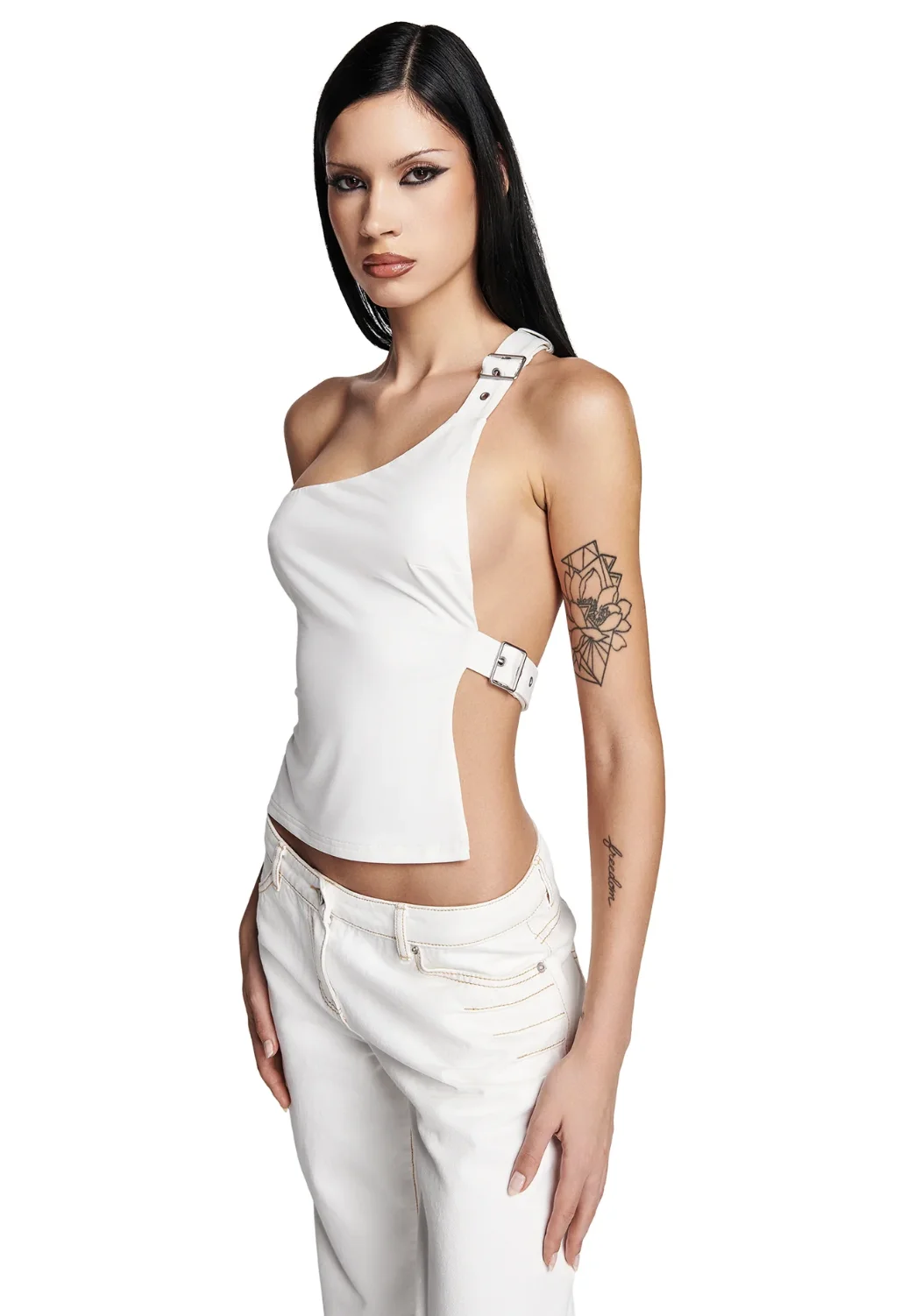 

Iia Spicy Girl Спецодежда Sle Асимметричный крой на одно плечо с ремешком Серебряный синий бальный топ Жилет Сексуальный бальный дизайн