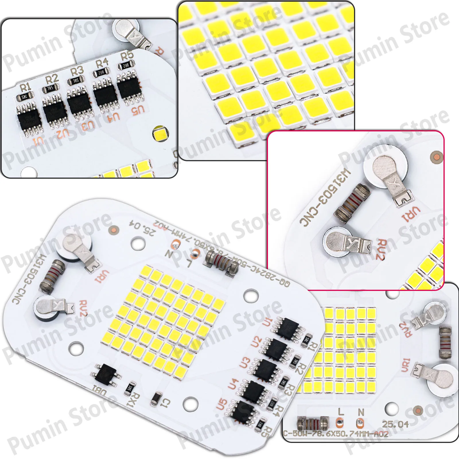 LED AC220V  50W  protection components with insurance and lightning  protection High precision/stability 2000V Outdoor Lighting