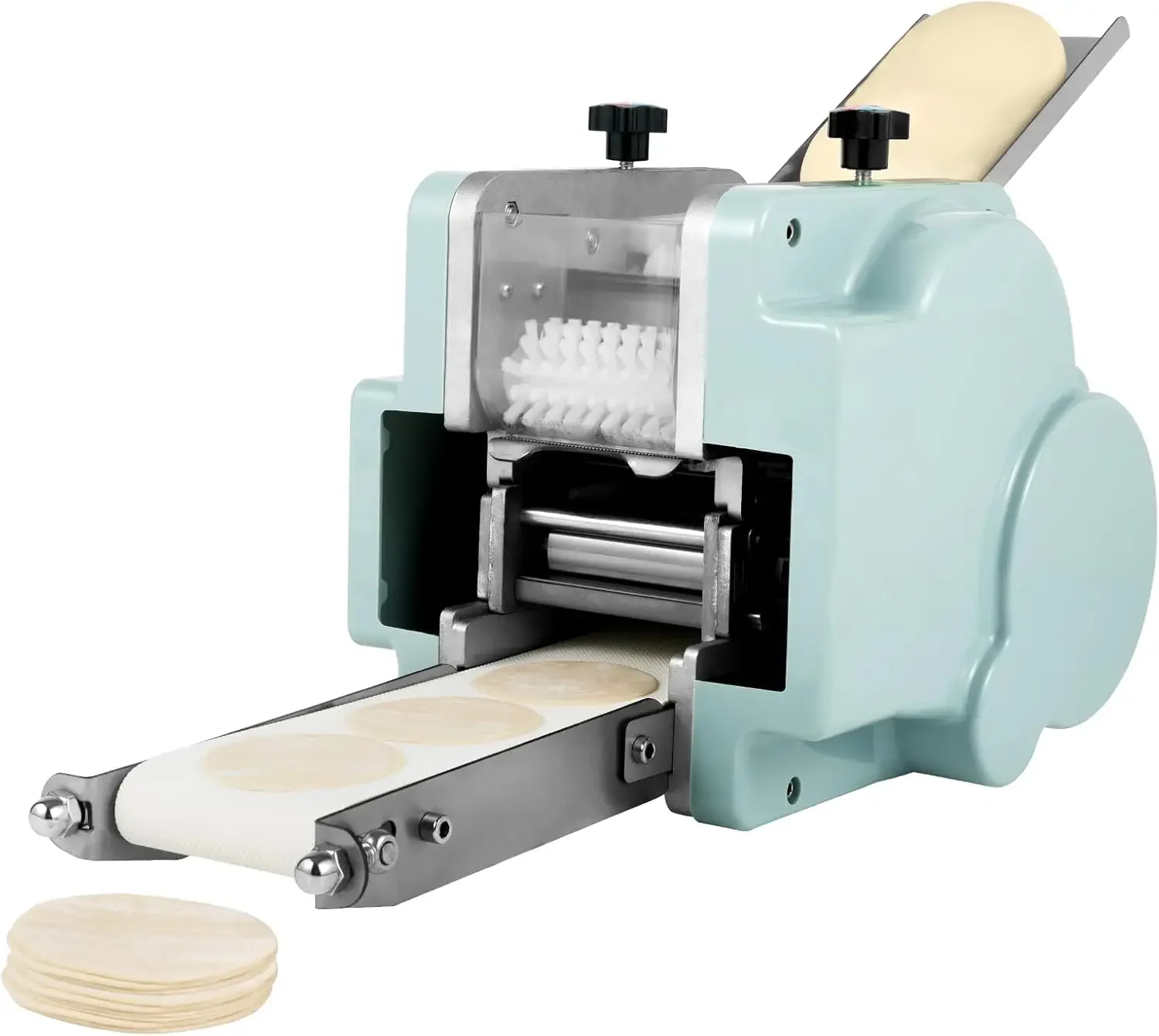 Commercial Electric Dumpling Skin Maker, 110V 140W Restaurant Wonton Dough Processing Machine Dumpling Wrappers Maker 60 Pieces/