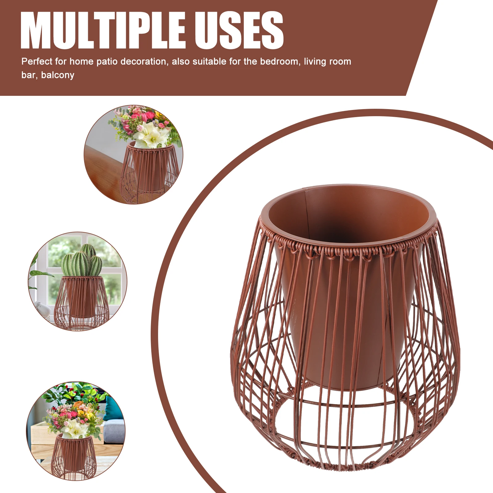 

Vintage Metal Flower Pot Iron Art Pots for Plants Home Garden Decoration Retro Bucket Vase Storage Creative Plant Floor