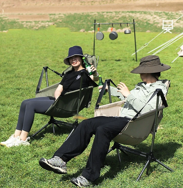 Chaise à bascule de camping en plein air, balançoire portable, chaise de lune pliante, chaise de plage pliable