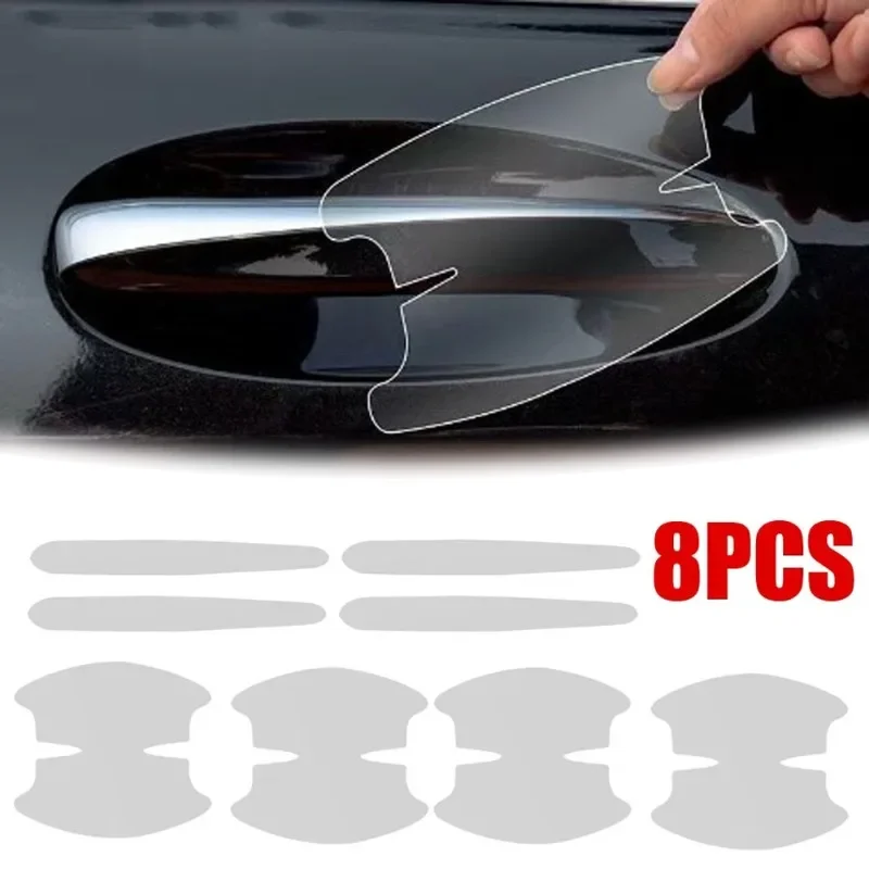 Clear Car Door Handle Protection Film - Anti-Scratch Protective Tape for Paint & Handle Bowl (Invisible Protection)