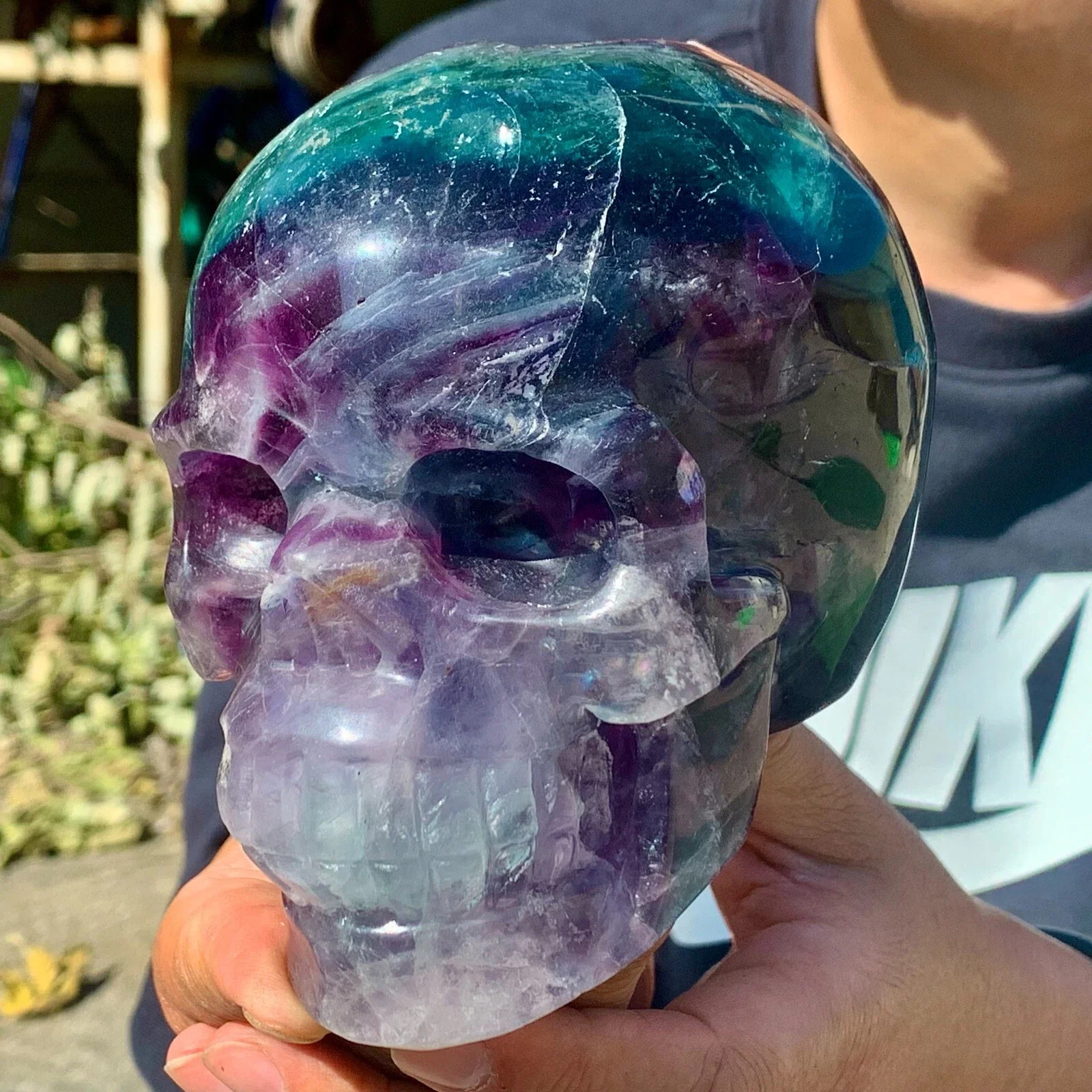 أحجار فلوريت ملونة طبيعية، منحوتة يدويًا، أحجار كريمة طاقة، مع خصائص شفاء تشي، مناسبة للديكور المنزلي، ديم