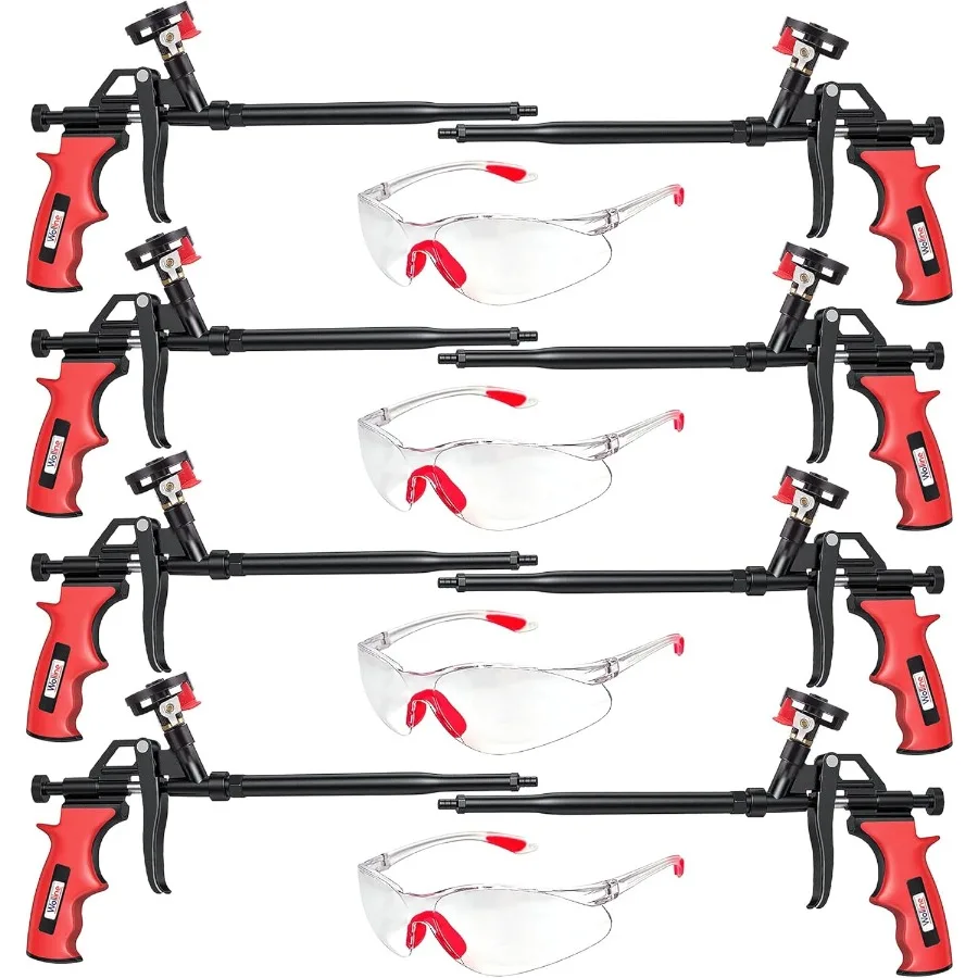 

Профессиональный аппликатор для пены с тефлоновым покрытием с 8 пистолетами и 32 насадками для эффективного применения изоляции в строительстве