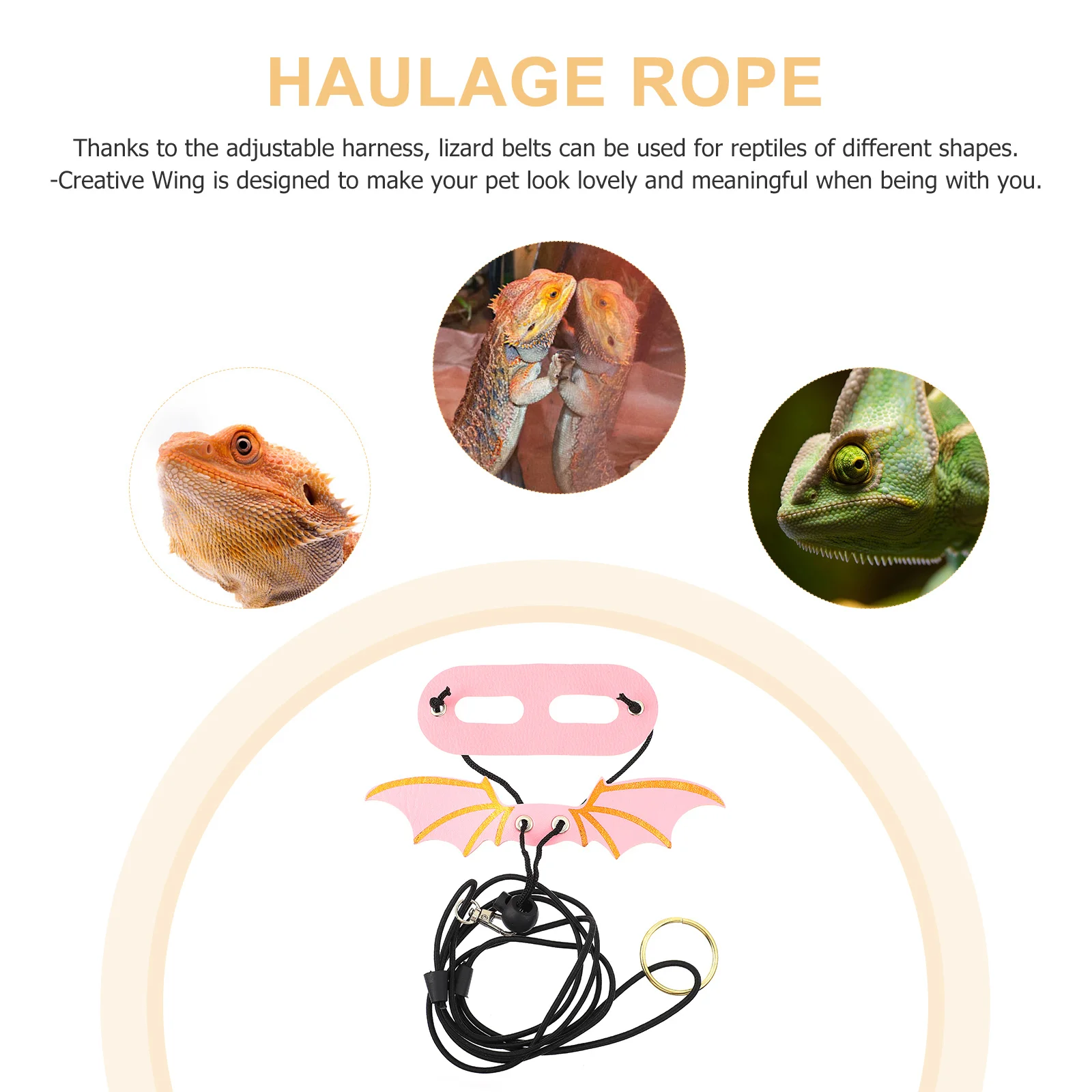 

5Pcs Lizard Harness Leash Reptile Wing Adjustable Safe Durable Long Life Pet Outdoor Walking Gear Reptile Harness