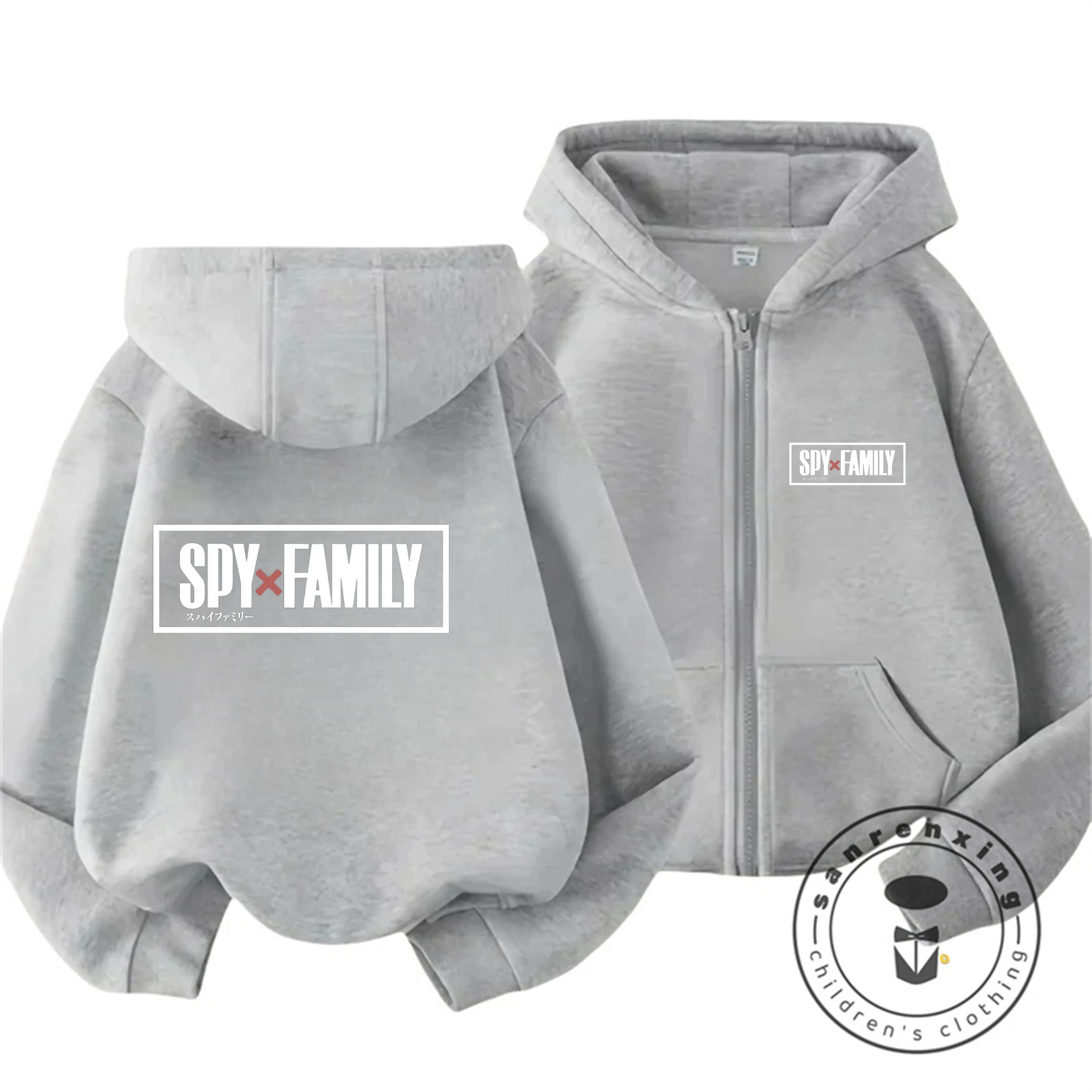 

Kids SPY×FAMILY Cartoon Hooded Zip Up Sweatshirt Boys Girls Autumn Winter Cute Kawaii Trendy New Children Hoodie 3 14 Years