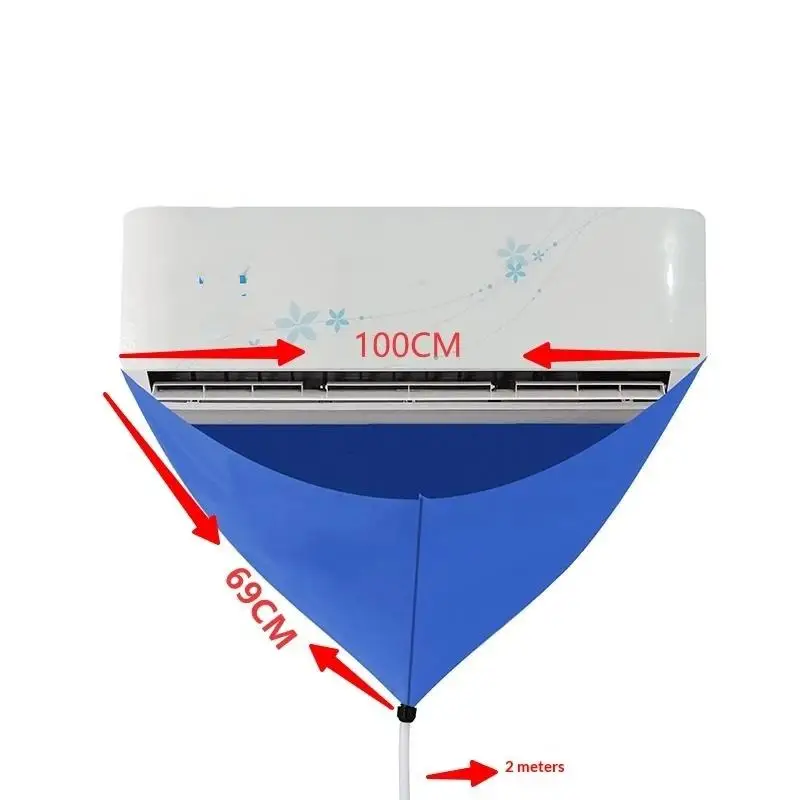 Leakproof Thickened PVC AC Clean Cover Waterproof Easy to Store Air Conditioner Cleaning Kit with Drain Pipe - view 6