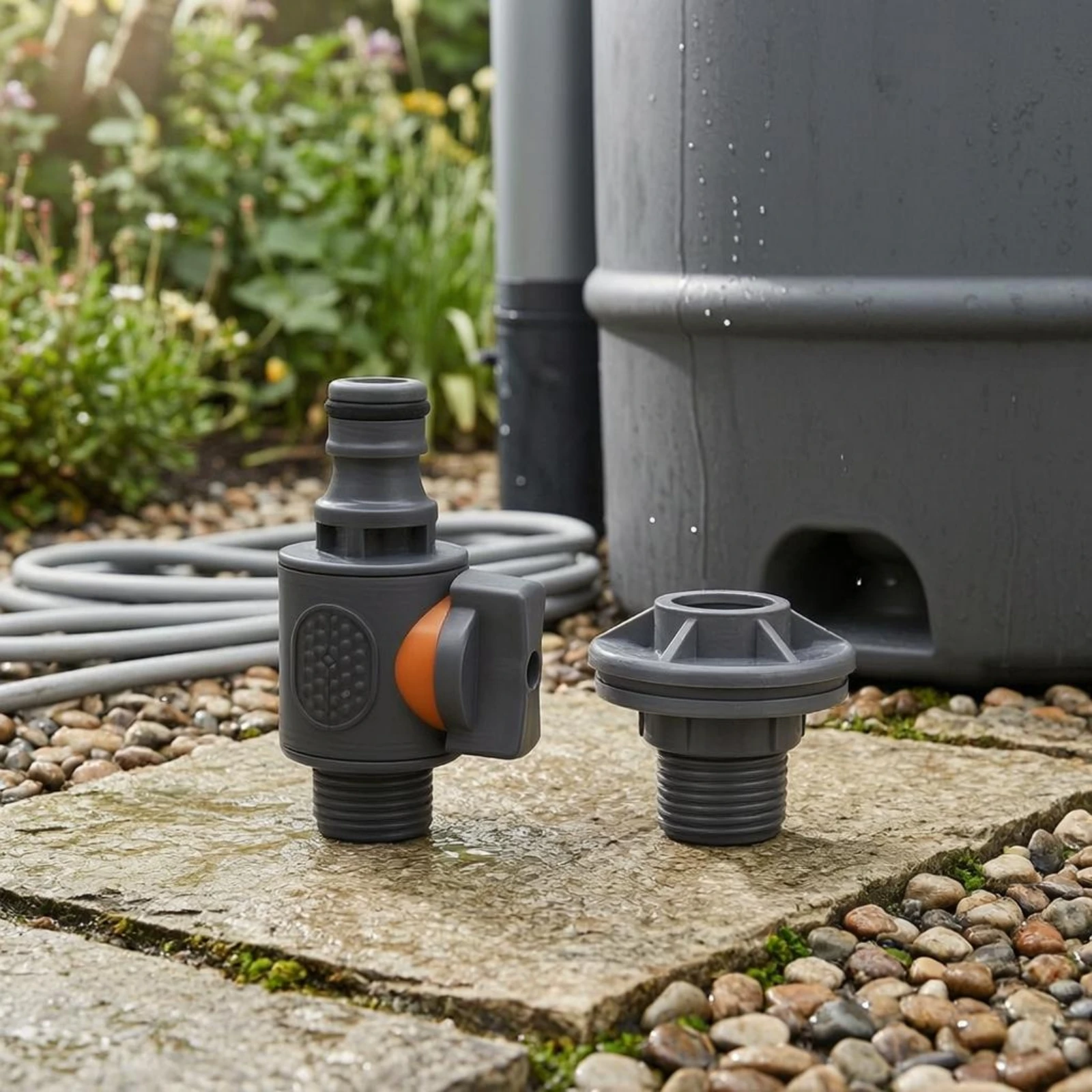 2 Pieces Threaded Reservoir Adapter Two-Piece Hose Outlet Adapter Water Reservoir Connector Orange Sealing Plumbing Part Easy To