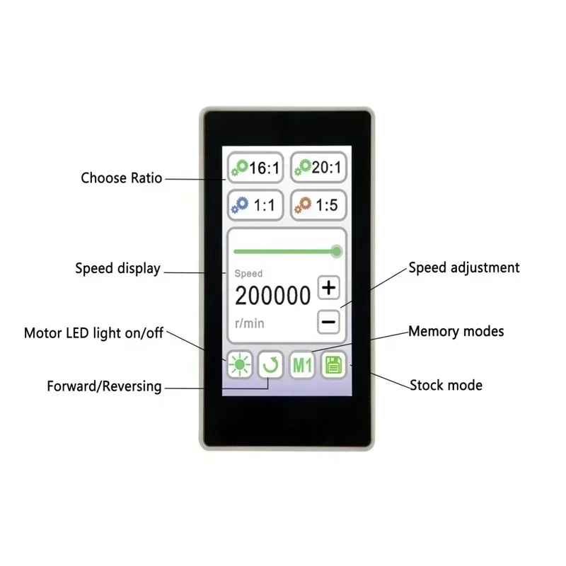 design 5 Inch Touch Screen Brushless Dental Electric Micromotor Built-in Type Electric Led Micro motor