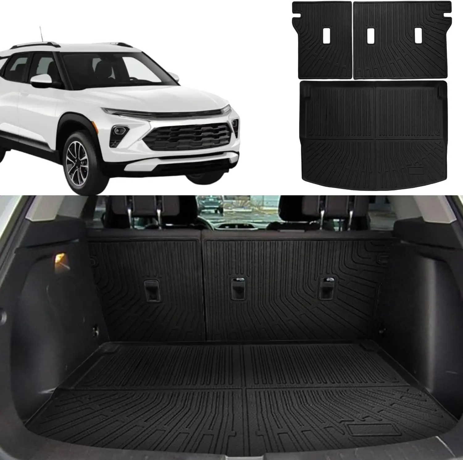 

Trunk and Backseat Mat for 2021 - 2025 SUVs, TPE Material, All - Weather, Anti - Slip