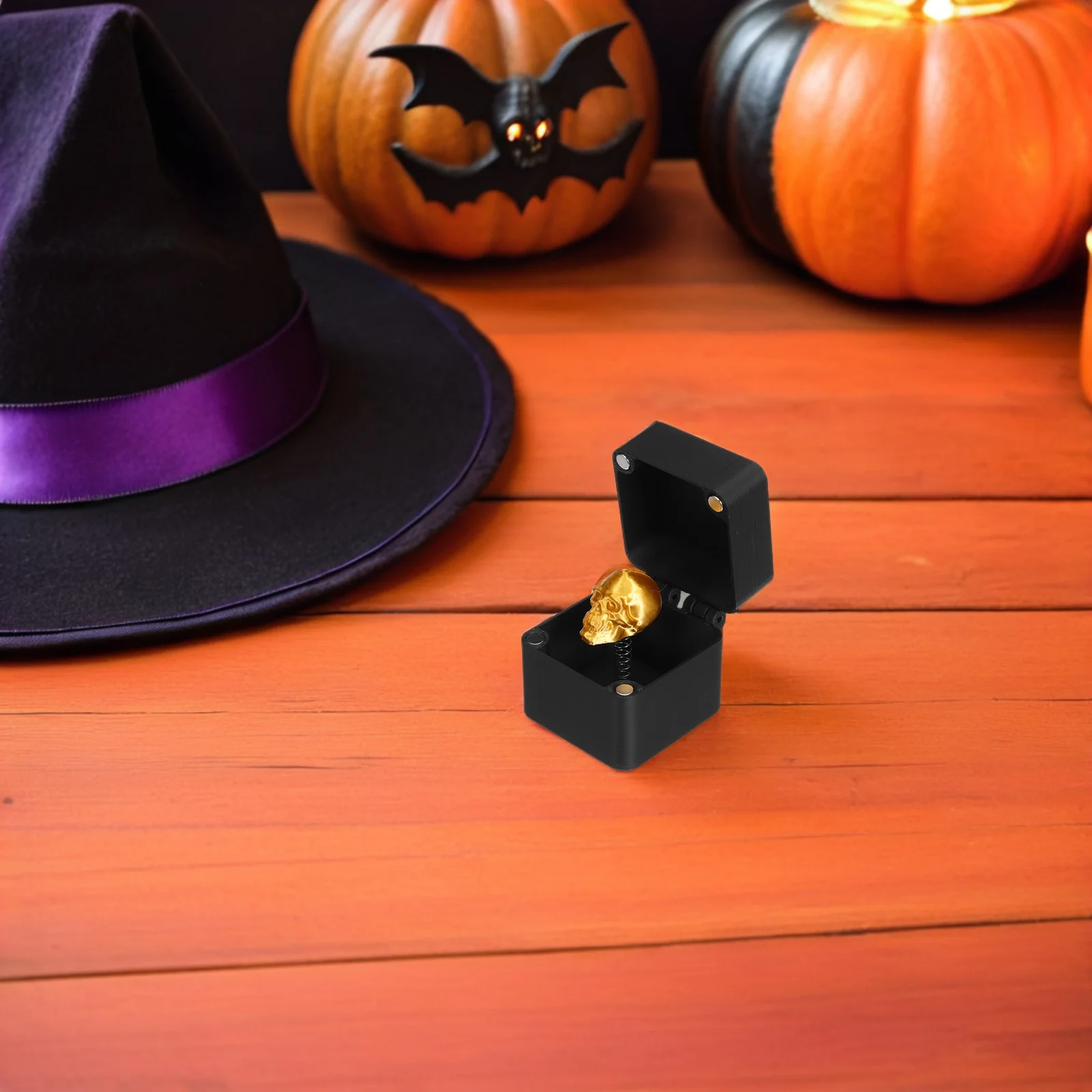 Skull in Box Prank Realistic Fake Scary for Halloween Prank Party Joke April Fools Scare Box Scare Your Friends Toys