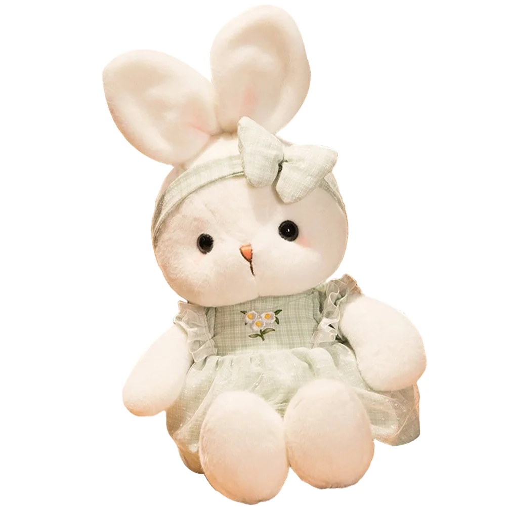 Oreiller en forme de lapin en peluche pour filles, poupées d'animaux en peluche, décorations de fête, jouets pour enfants