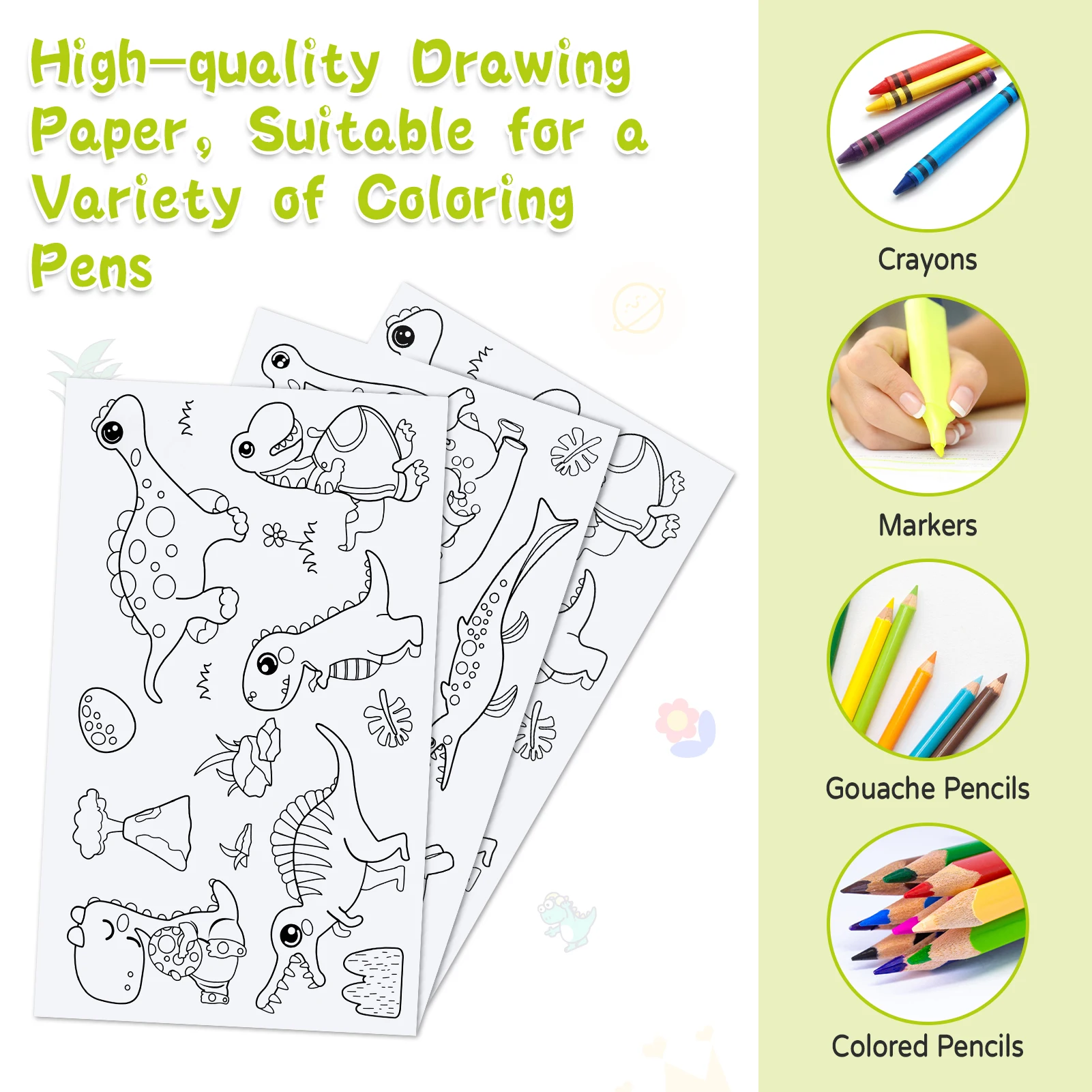 3m Childrens Graffiti Picture Scroll Coloring Picture Scroll With Pencils for Kids Painting Educational Toys