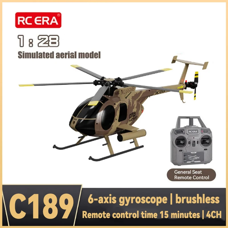 W magazynie nowy 1:28 RC ERA C189 ptak helikopter RC kieł MD500 podwójny bezszczotkowy Model symulacyjny 6-osiowy żyroskopowy Model symulacyjny