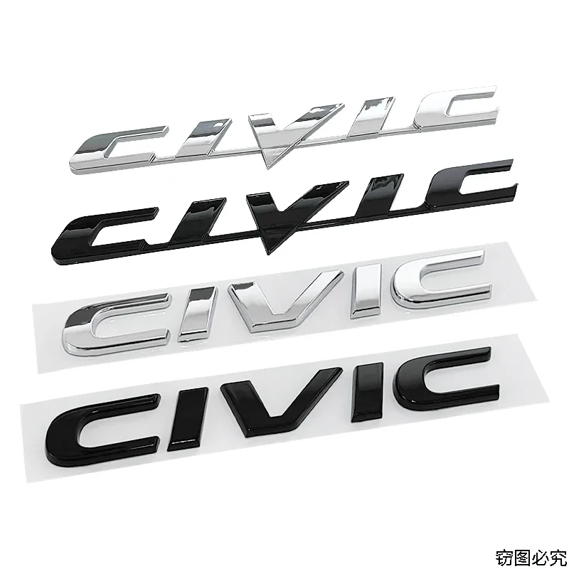 

ABS letras del maletero trasero del coche emblema 3D insignia de la cola pegatina para Honda CIVIC Logo calcomanías pegatinas