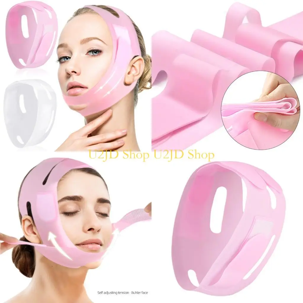 U2JD Pasek do podnoszenia twarzy V kształt maska do twarzy podwójny reduktor podbródka dla kobiet